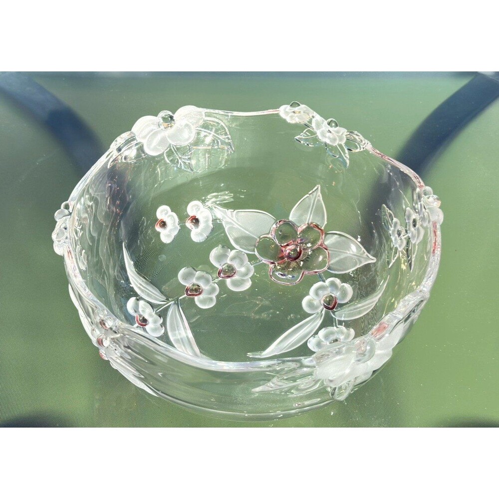 Mikasa Crystal Blossomtime Berry Dessert Bowls Walther Glass Germany